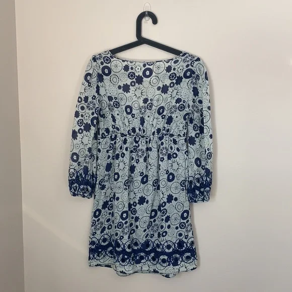 Chelsea & Violet Blue and White Print Dress Size XS - Picture 6 of 10